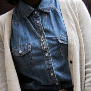 FREE W/PURCHASE-Marc Jacobs Gold Wishbone Pendant